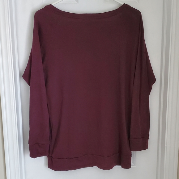 TNA GUC Del Mar Wine Colored Long Sleeve Sleeve - Picture 2 of 8